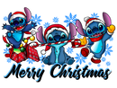 DTF Transfer Sheet - Blue Alien Christmas