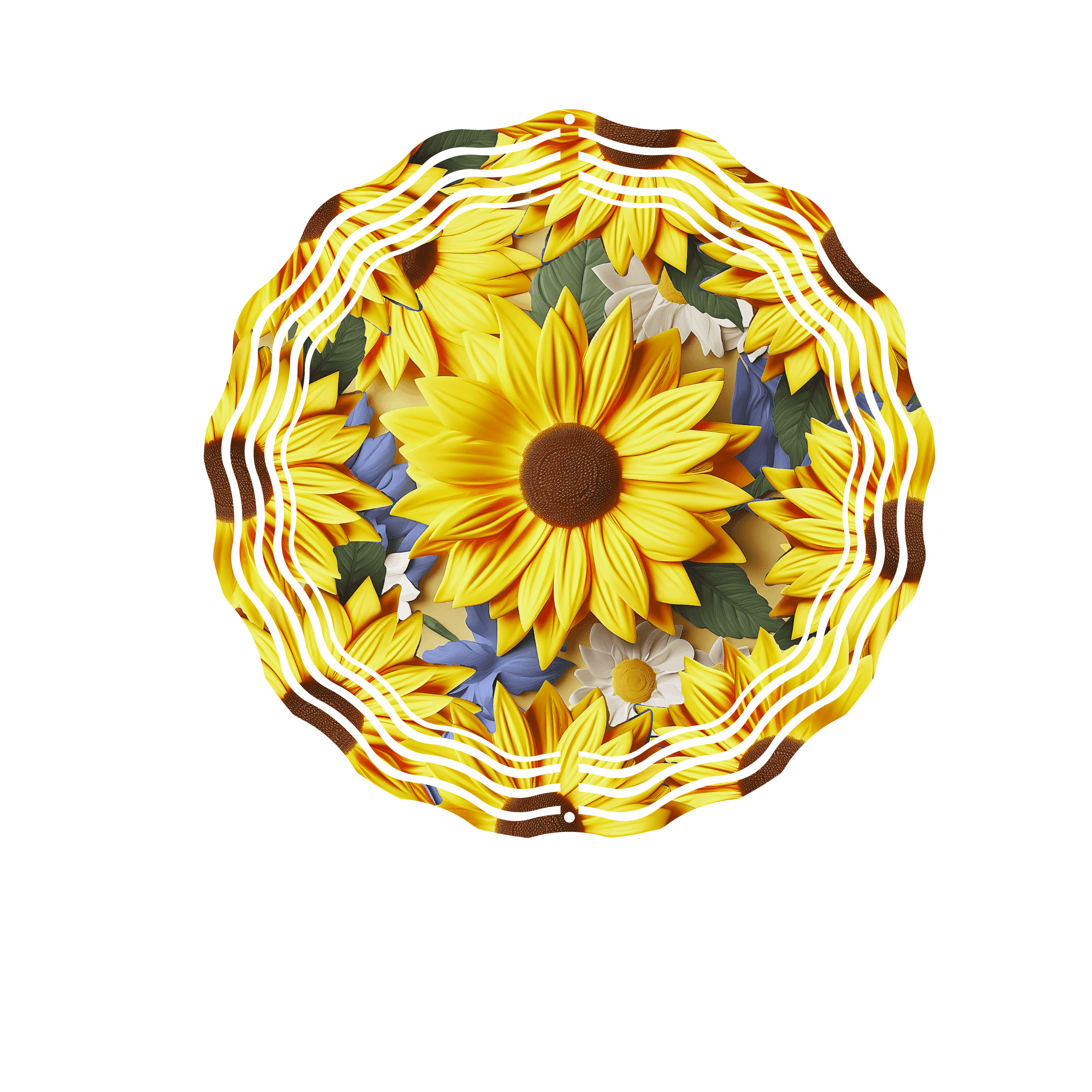 3d Sunflowers Wind Spinner Sublimation Print