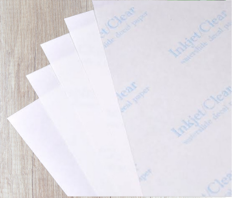 Inkjet Waterslide Paper Clear-(A4) 5 pieces per pkt