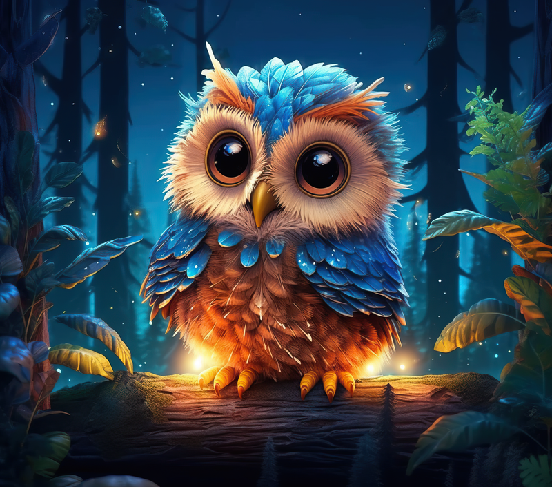Night owl 20oz Skinny Tumbler Printed Paper