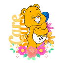 DTF Transfer Sheet - Floral Care Bear