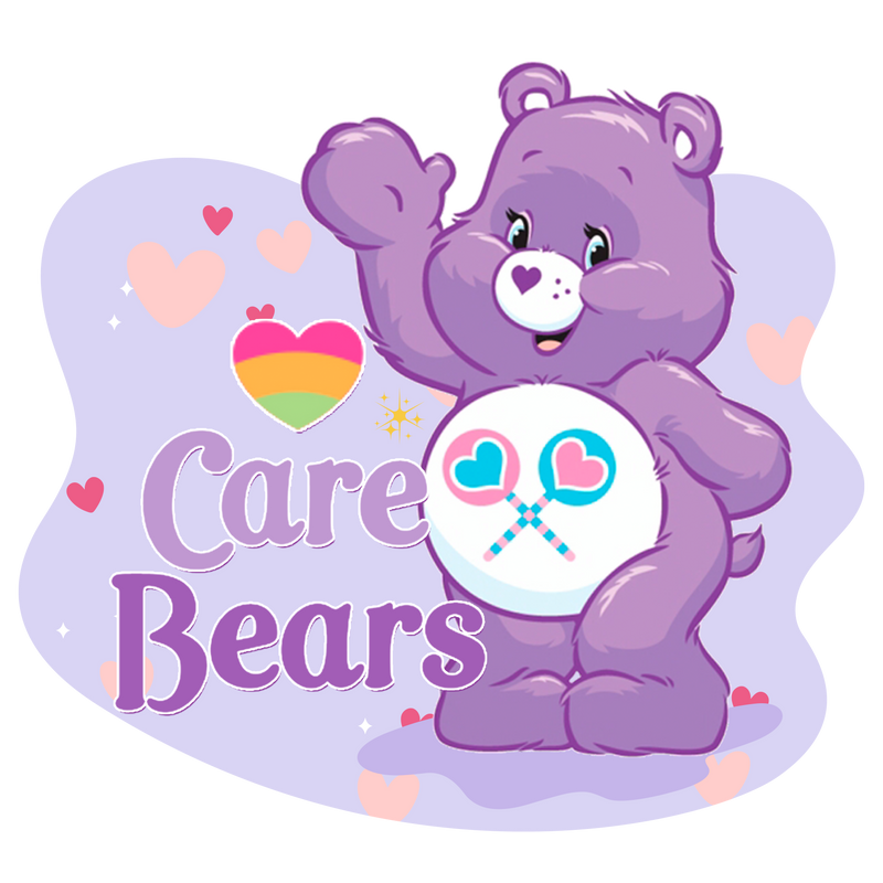 DTF Transfer Sheet - Purple Care Bear