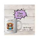 11oz Sublimation print - need coffee sloth