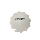 3mm White Acrylic Swirl Clock Blank