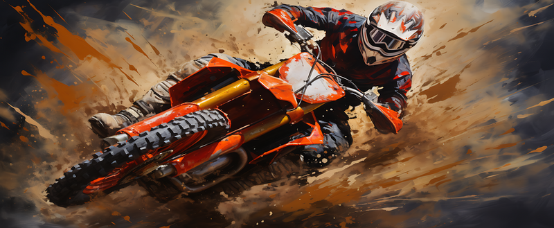 Red Dirt Bike Printed Sublimation Paper for 11oz mug.