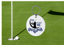 5cm Round Keyring Print rather be golfing
