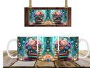 11oz Sublimation print - Floral Books