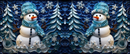 3D Christmas Snowman Printed Sublimation Paper for 11oz mug.