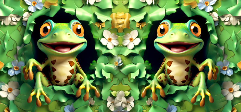 3D Cute Frogs Sublimation Paper for 11oz mug