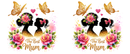 Gold Butterfly Best Mum Printed Sublimation Paper for 11oz mug.