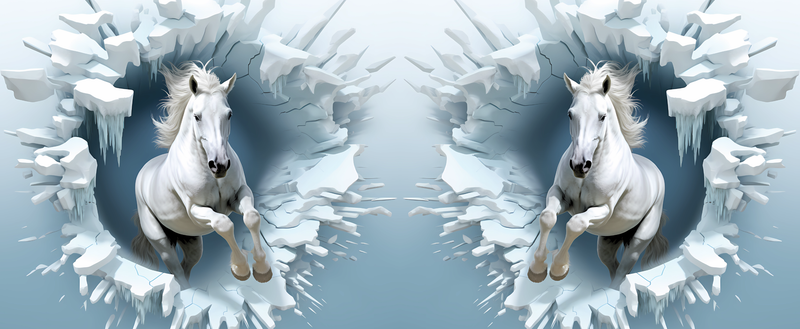 3D Running Horse Printed Sublimation Paper for 11oz mug.