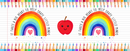 Rainbows and apple Teacher printed Sublimation Paper for 11oz mug