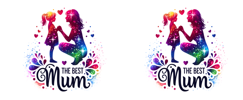 Mother Daughter Best Mum Printed Sublimation Paper for 11oz mug.