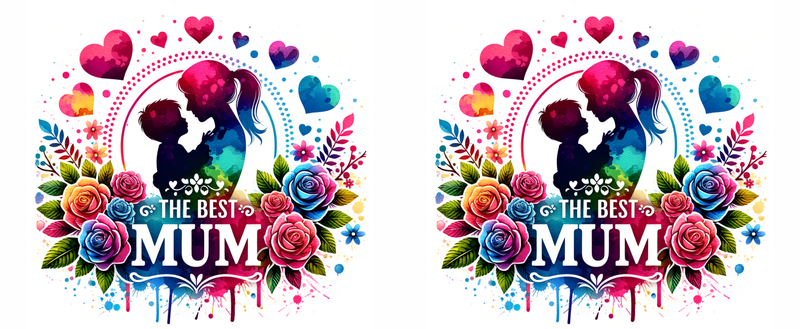 Mother Son Best Mum Printed Sublimation Paper for 11oz mug.