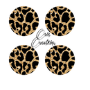 Car Coaster Sublimation Prints -Leopard