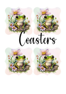Scallop Coaster Sublimation Print - Frog