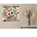 Square Clock Sublimation Print - Pastel Flora