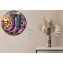 Round Clock Sublimation Print - Sunset Boots
