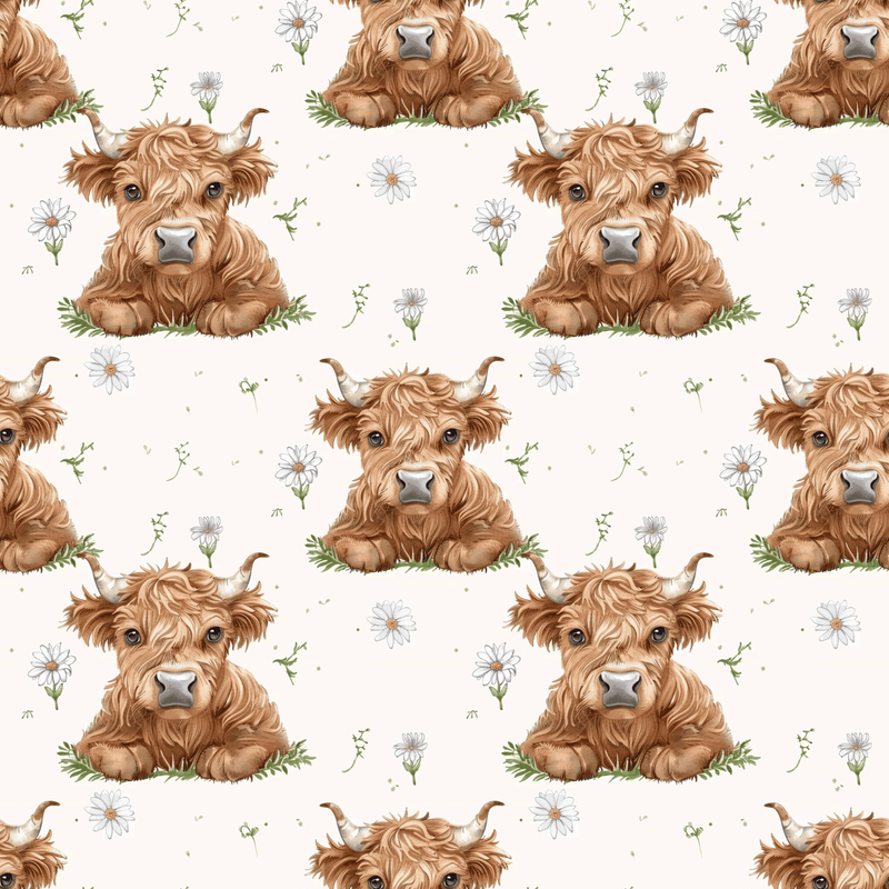 A4 Printed Sublimation Sheets - Daisy Highlander Cow