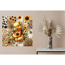 Square Clock Sublimation Print -Rustic Bear