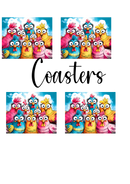 Sublimation Coaster Prints 4 Per Pkt 4"x4" - bright chooks