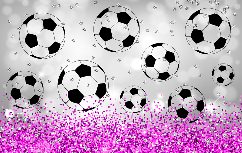 Pink Glitter Soccer 15oz Skinny Tumbler Printed Paper