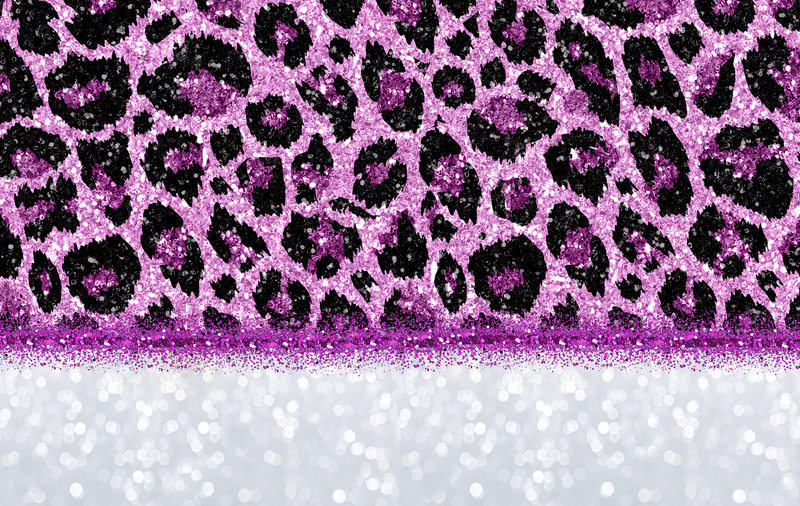 Leopard Pink Glitter 15oz Skinny Tumbler Printed Paper