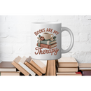 11oz Sublimation print - books are my therapy