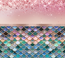 Pink Glitter Mermaid Leather  20oz Skinny Tumbler Printed Paper