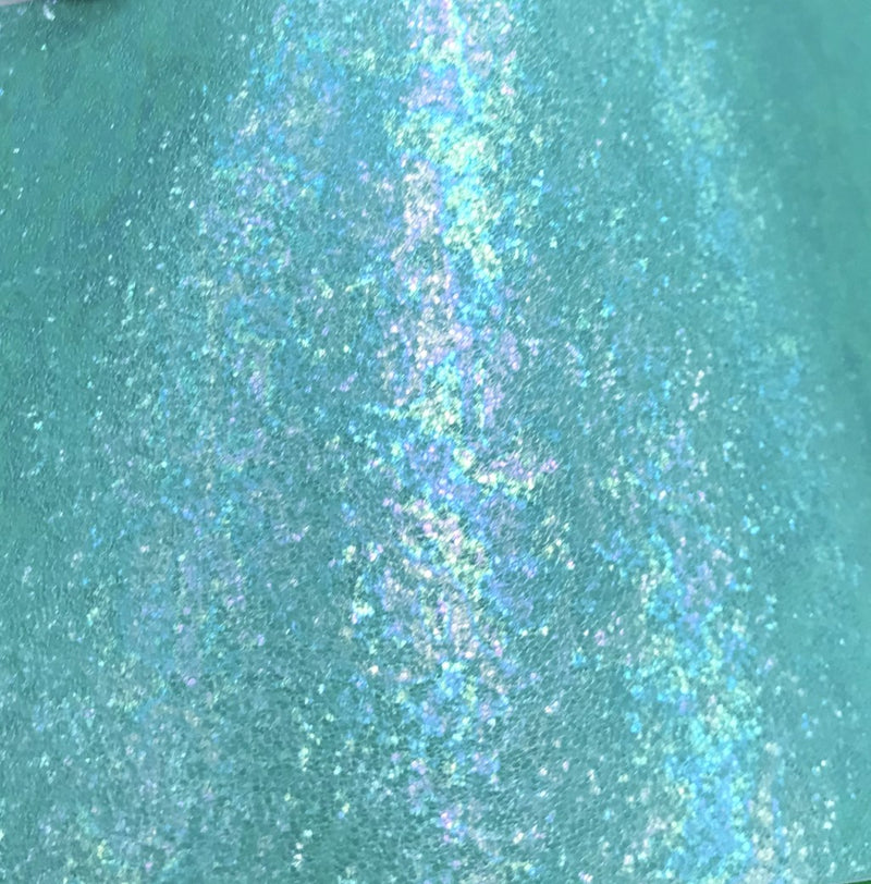 Shimmer Glitter Permanent Adhesive Vinyl Holograhic Tiffany Blue 30cm x 30cm