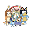 DTF Transfer Sheet - Rainbow Dog Family