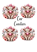 Car Coaster Sublimation Prints Highlander bubblegum
