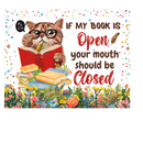 Funny Cat Book 20oz Skinny Tumbler Printed Paper