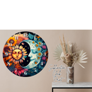 Clock Sublimation Print - Moon and Sun