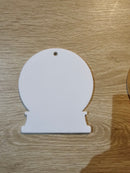 8cm Acrylic  Hanging Snowglobe