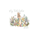 DTF Transfer Sheet - My First Easter Floral Bunny