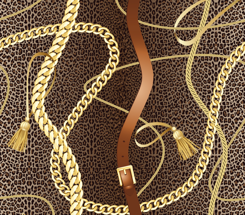 Gold Leather Tassel 20oz Skinny Tumbler Printed Paper