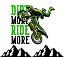 Dirt more ride more 20oz Skinny Tumbler Printed Paper