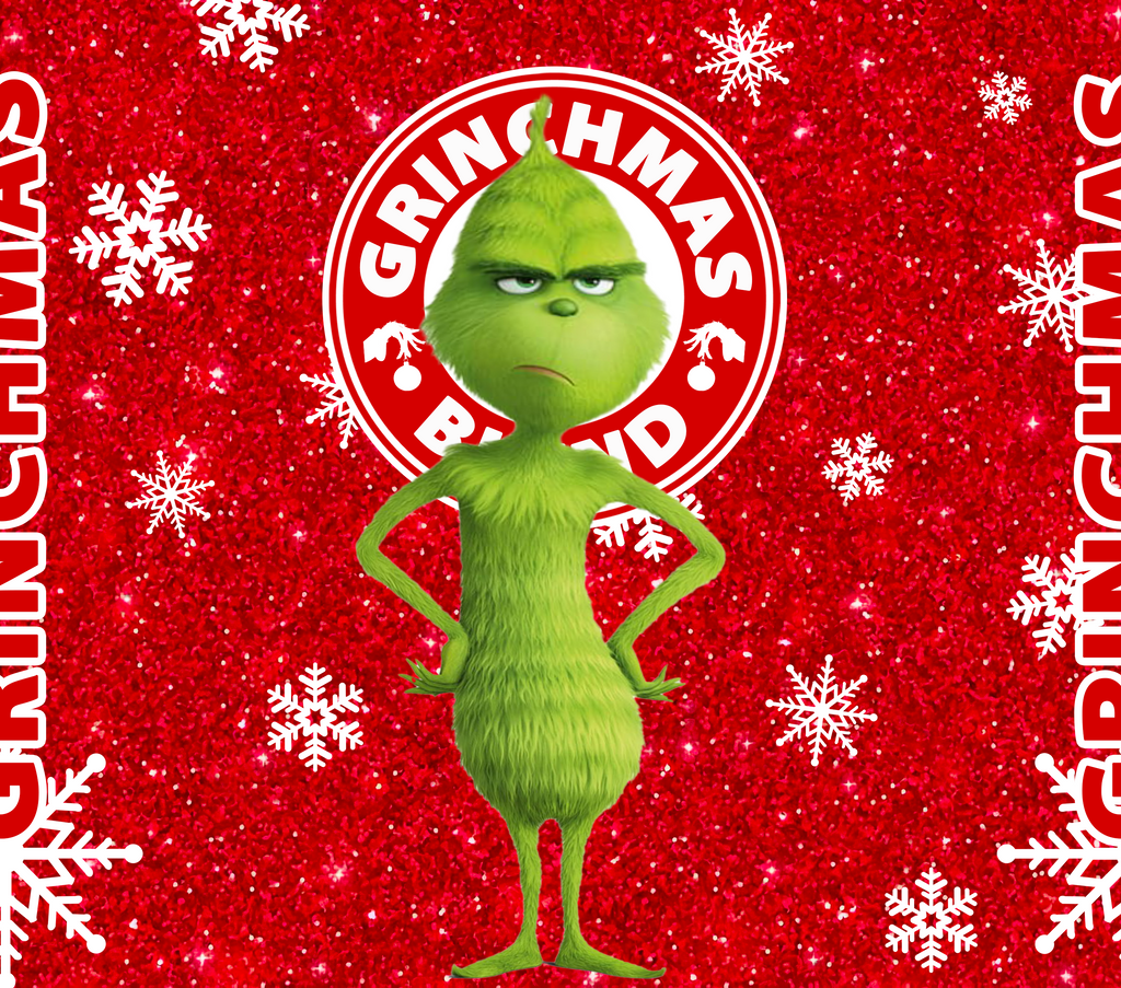 Grumpy Grinch 20oz Skinny Tumbler Printed Paper
