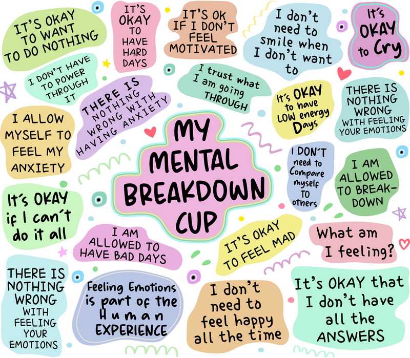 My Mental Breakdown 20oz Skinny Tumbler Printed Paper