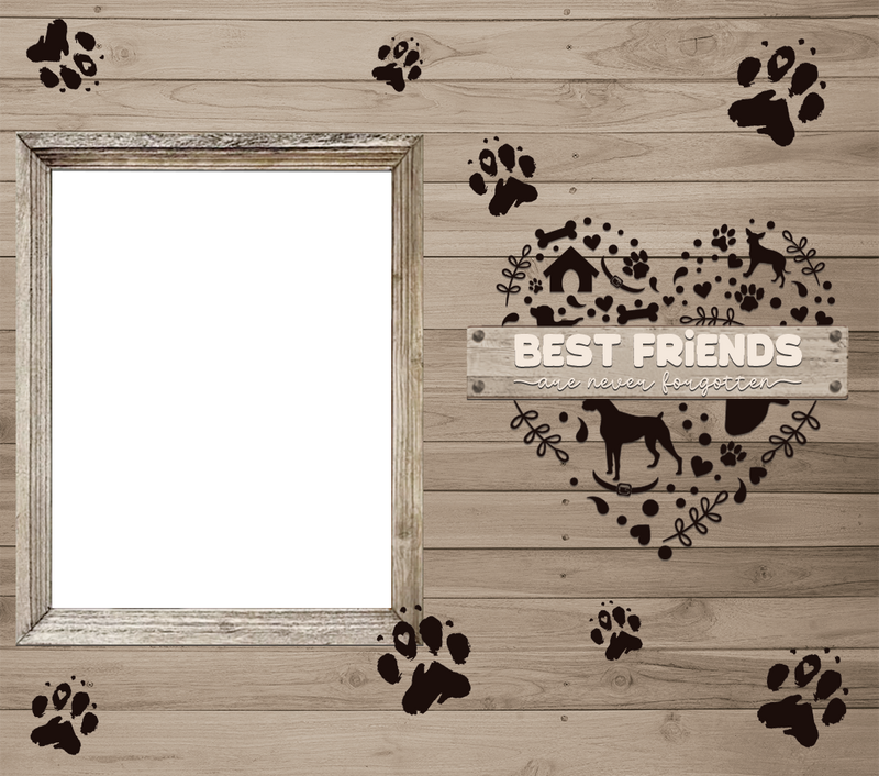 Dog Best Friends 1 Photo for 20oz Skinny Tumbler Printed Paper