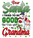 DTF Transfer Sheet - Grandma Christmas