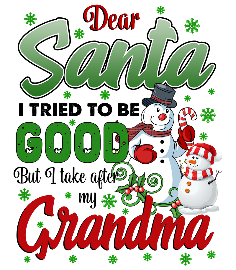 DTF Transfer Sheet - Grandma Christmas