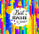Rainbow Best Teacher 20oz Skinny Tumbler Printed Paper