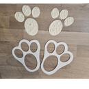Bunny Feet Stencils - 3mm Whie Acrylic