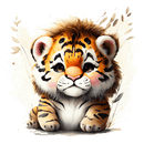 DTF Transfer Sheet - Baby Lion