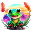 DTF Transfer Sheet Frog on a Lilly