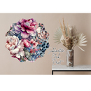 Swirl Clock Sublimation Print - Flowers 1