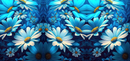 3D Blue White Daisy Sublimation Paper for 11oz mug