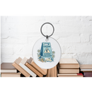 5cm Round Keyring Print -slippery when reading